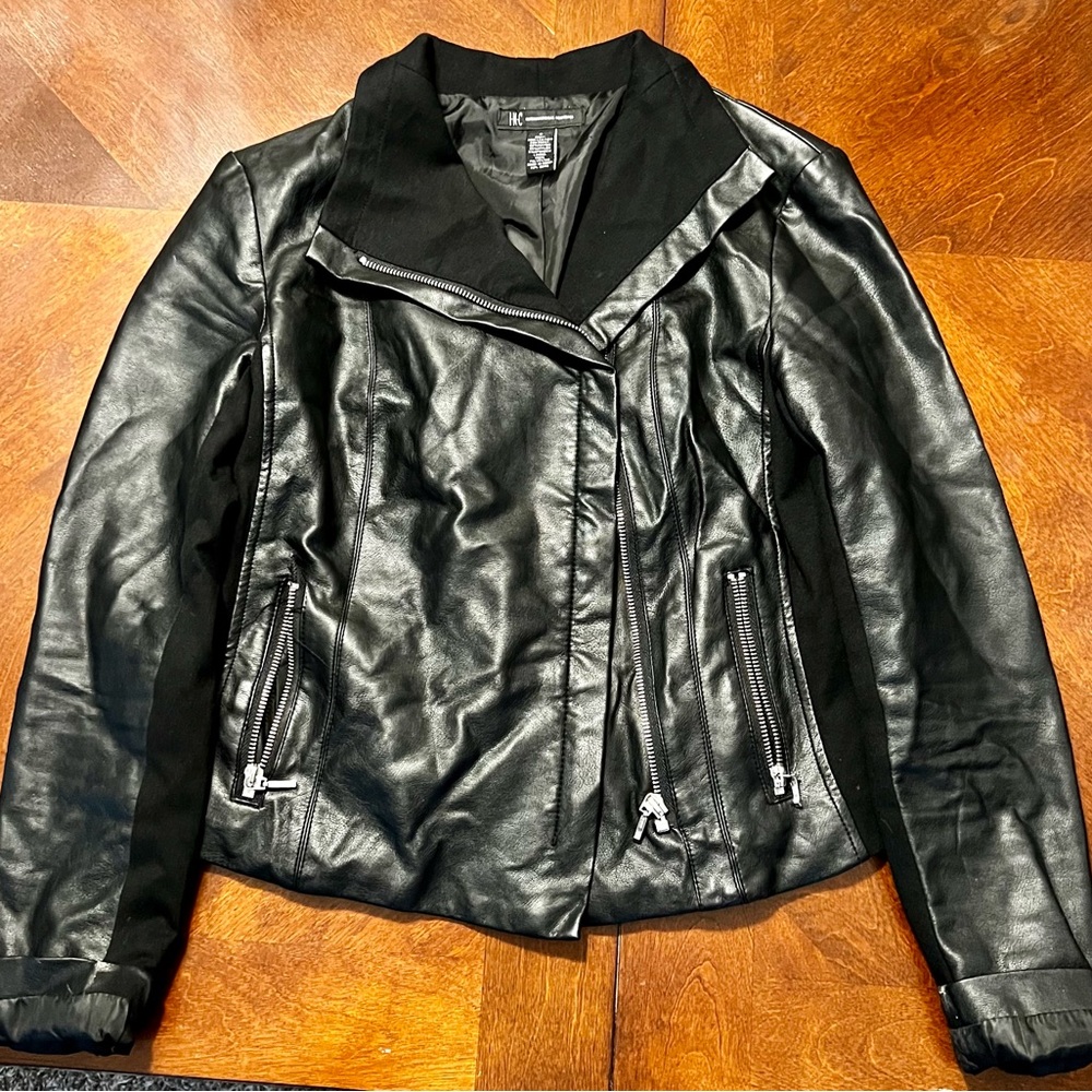 INC Women’s Faux leather jacket small.